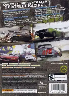 Need For Speed ProStreet (USA) box cover back